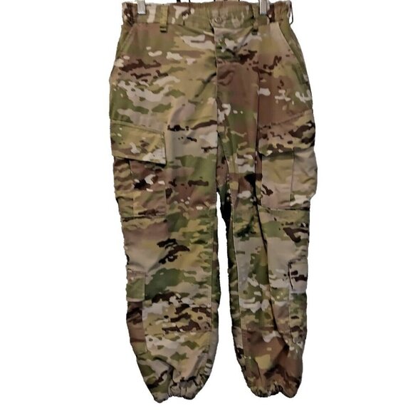 Army Camo Button Fly Cargo Pants Womens Medium Short 31-35 Waist Mosquito Shield - Picture 10 of 10